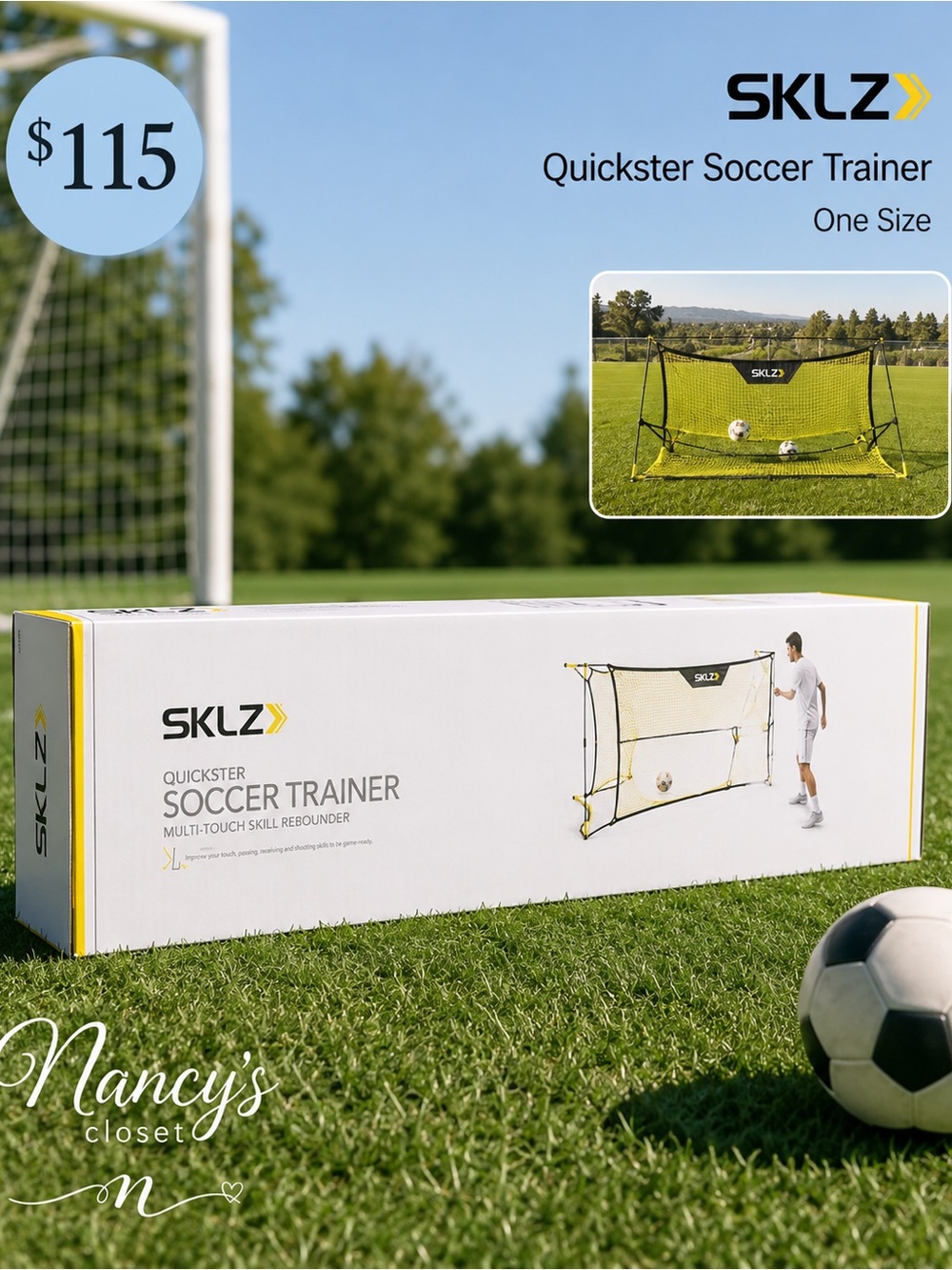 SKLZ Quickster Soccer Trainer Rebounder 6’ x 4’ NEW Factory Sealed